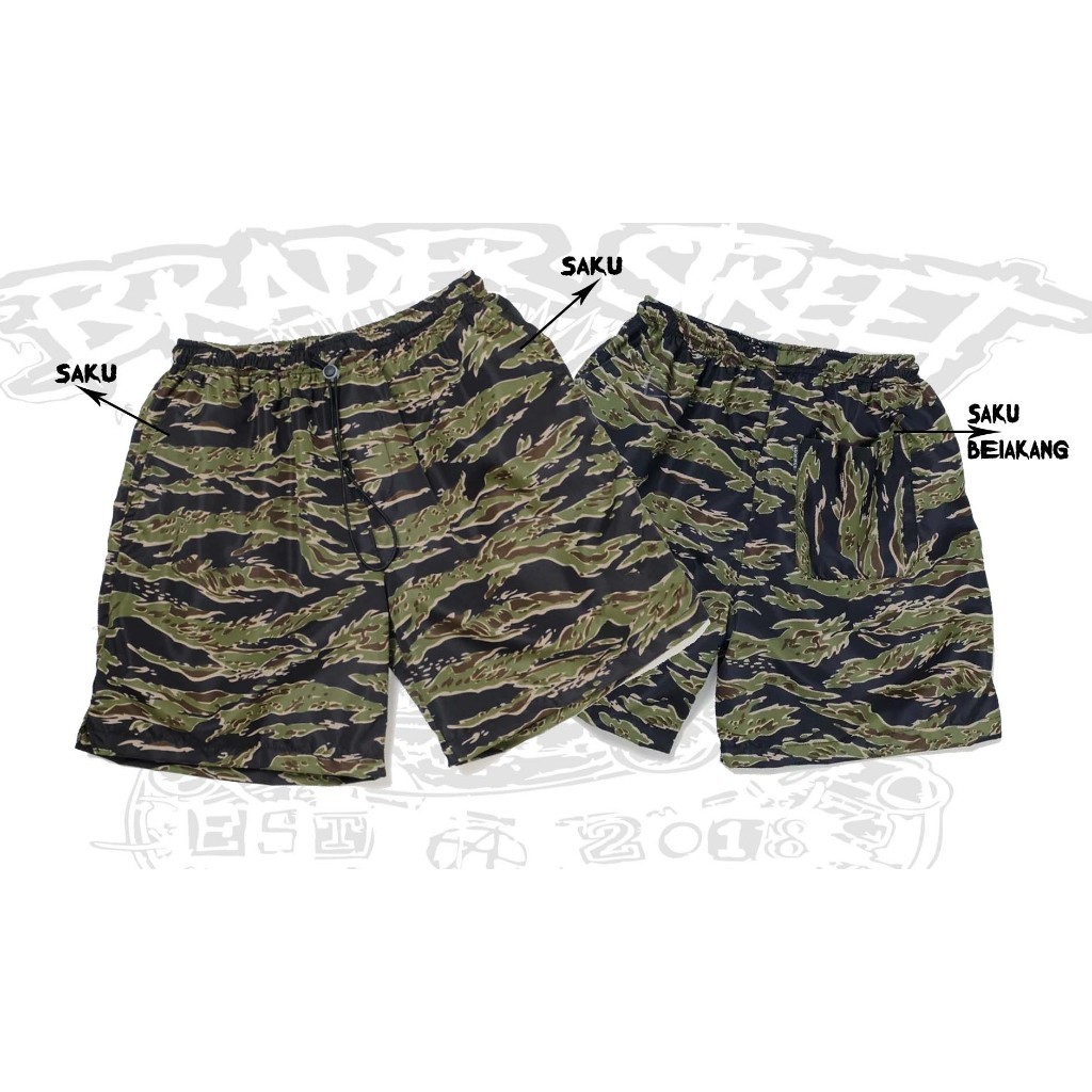 cod Boardshort Cargo Signature Tiger Celana Pendek Cargo loreng,boxser camo.celana pendek camo.celan