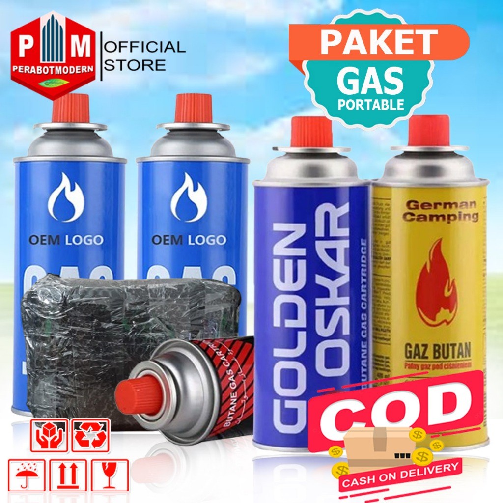 Paket Gas Portable Butane Gas Cartridge Plus Isi