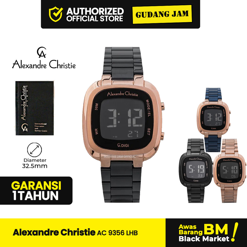Jam Tangan Wanita Alexandre Christie AC 9356 LHB Analog Stainless Steel