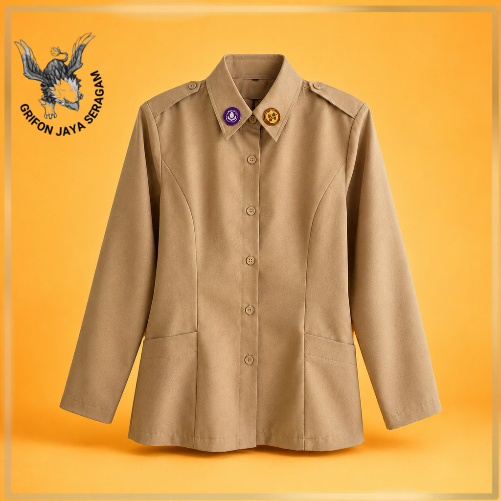 Baju Pramuka Guru Pembina Putri Bahan Rapilo
