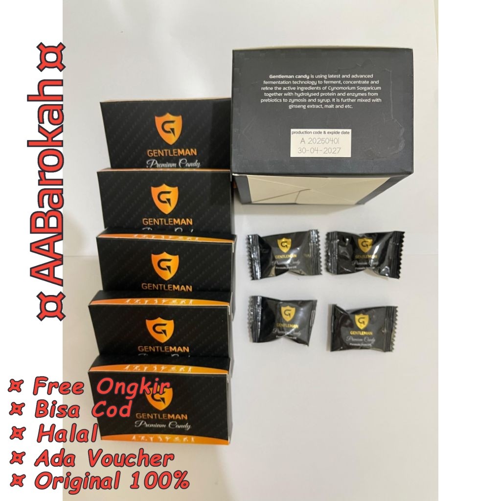 Permen Penambah Energi Dan Stamina Pria Permen Gentlemen Candy 20 pcs/box