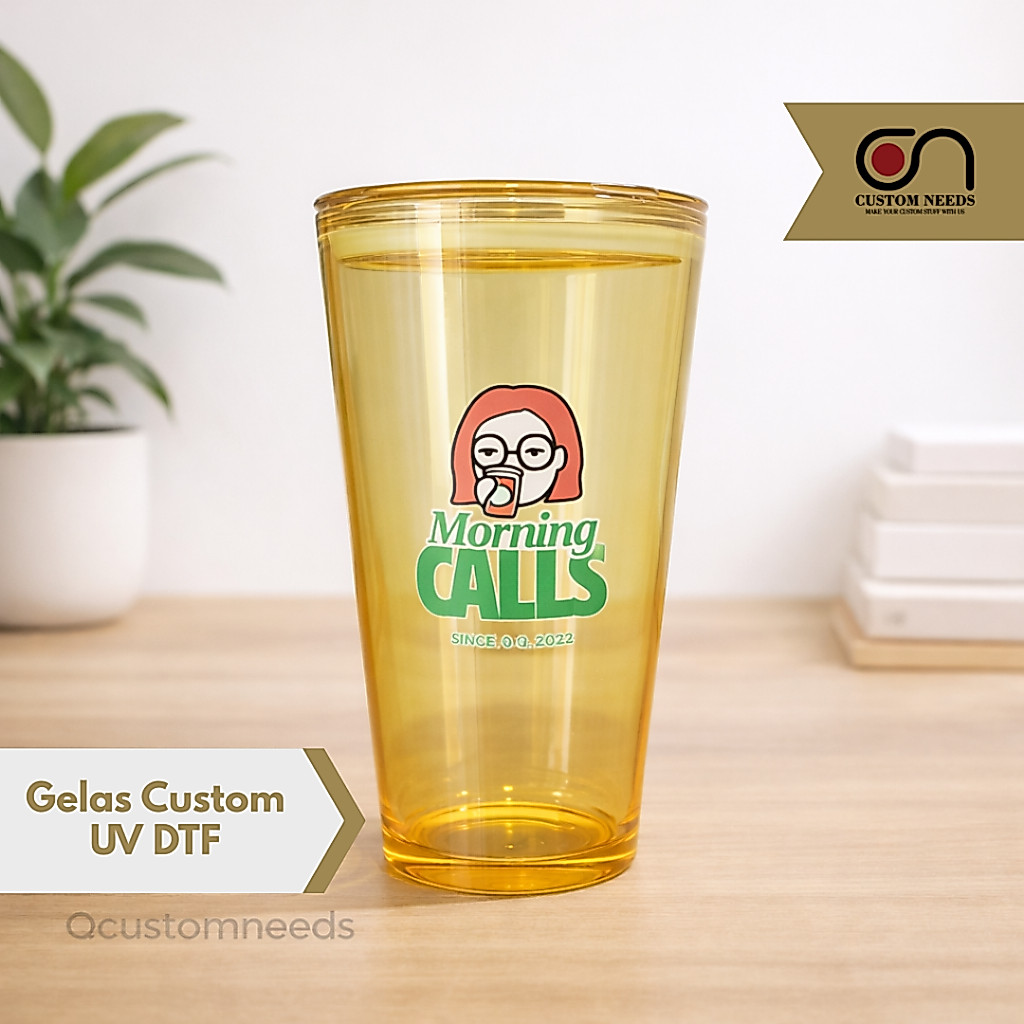 GELAS CUSTOM UV DTF BOTOL CUSTOM NAMA BOTOL KACA CUSTOM BM222 GELAS KACA CUSTOM