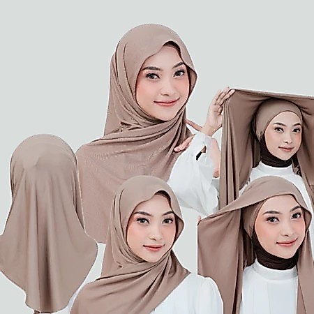 RIFANYHIJAB Lateefa Pashmina Ovan Instant Inner Bando Bandana Ciput Meleyot Kaos Jersey