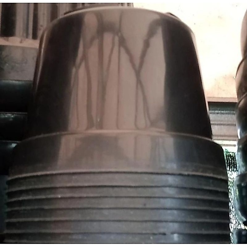pot plastik hitam diameter 15, 20, 25, 30 / dengan tatakan alas pot