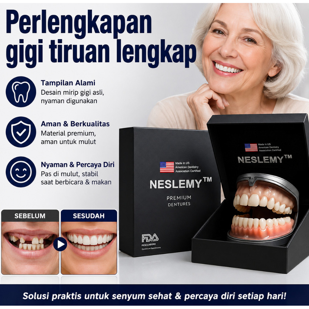 Kirim Dalam 24 Jam/Gigi Palsu Penuh/Dental Denture Implan Rahang/Rangkaian Gigi Tiruan/Penopang Tula