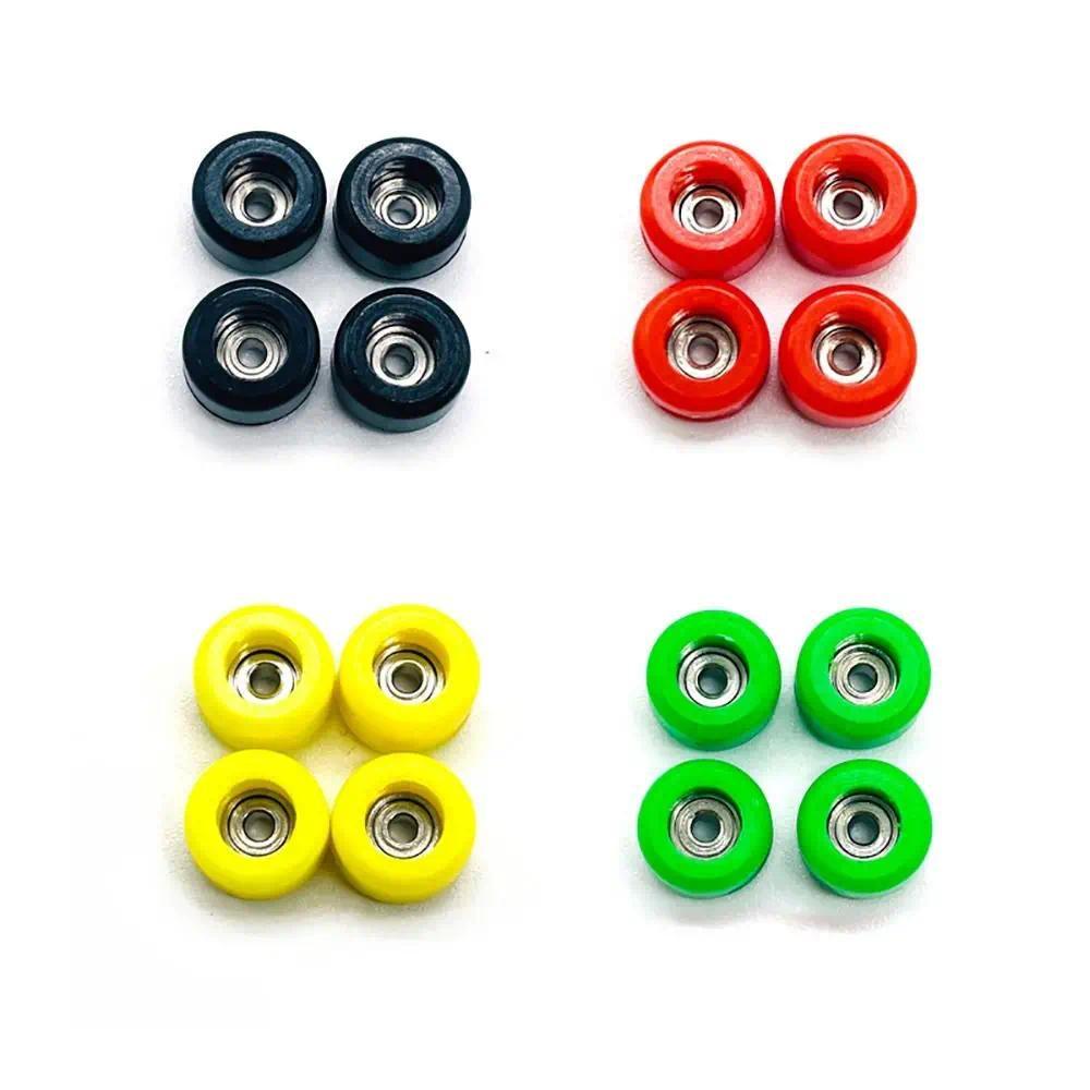 4Pcs New Professional Bearing Wheel Urethane PU Metal Fingerboard Wheels CNC Mini Finger Skate Board