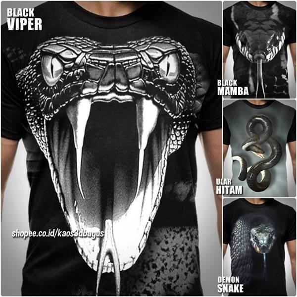 Baju KAOS ULAR Snake REPTIL Mania Indonesia RETIC Lover ANIMAL Distro PREMIUM Keren Binatang S-2XL