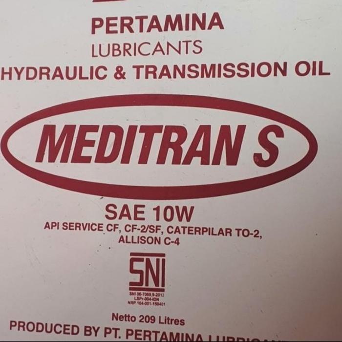 OLI HIDROLIK/HIDROLIC ALAT BERAT KAPAL PERTAMINA MEDITRAN S10W/SAE10W