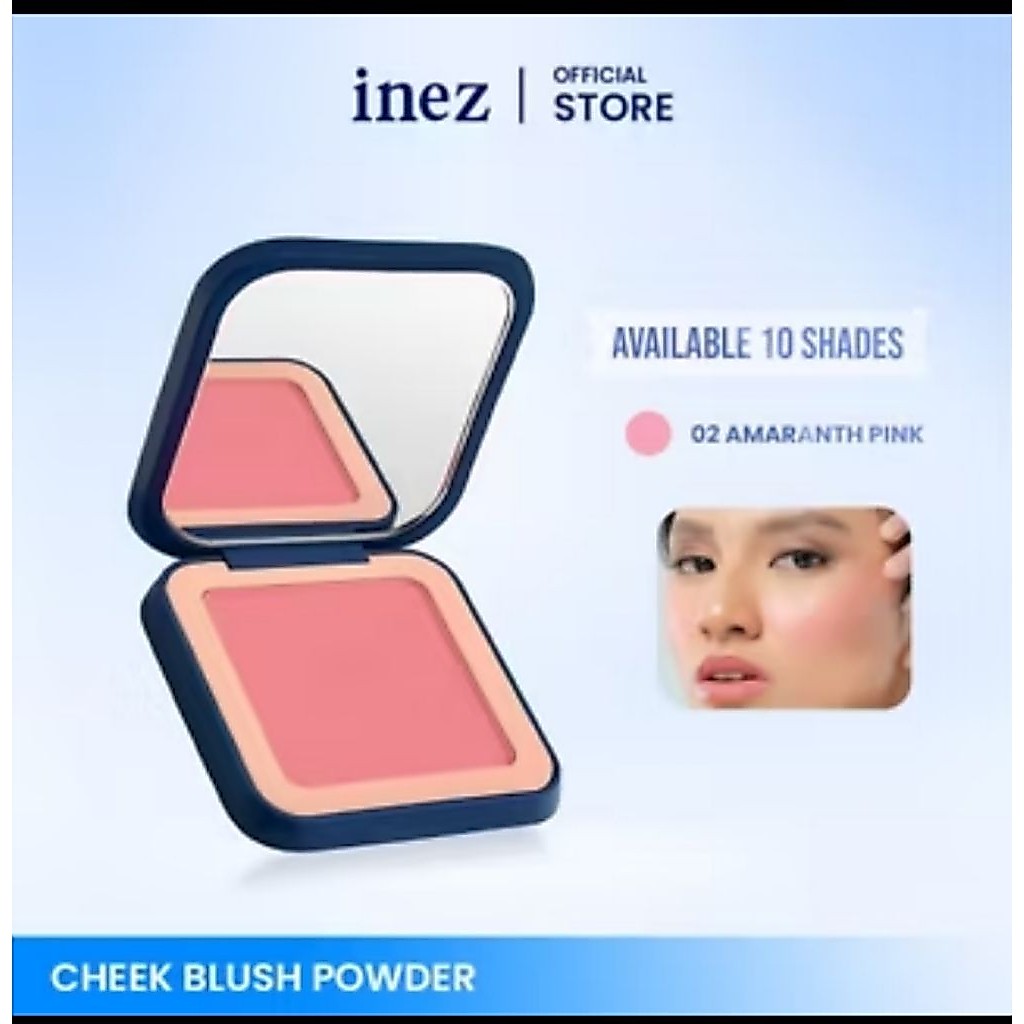 inez blushher with brush/inez blush on/blush on natural/blush on ringan