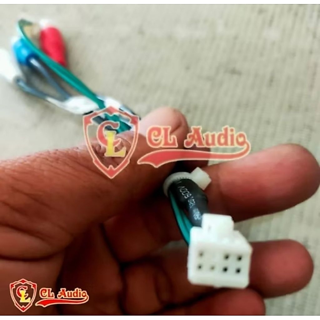 Soket RCA output Rear buat  HU Android 8 pin