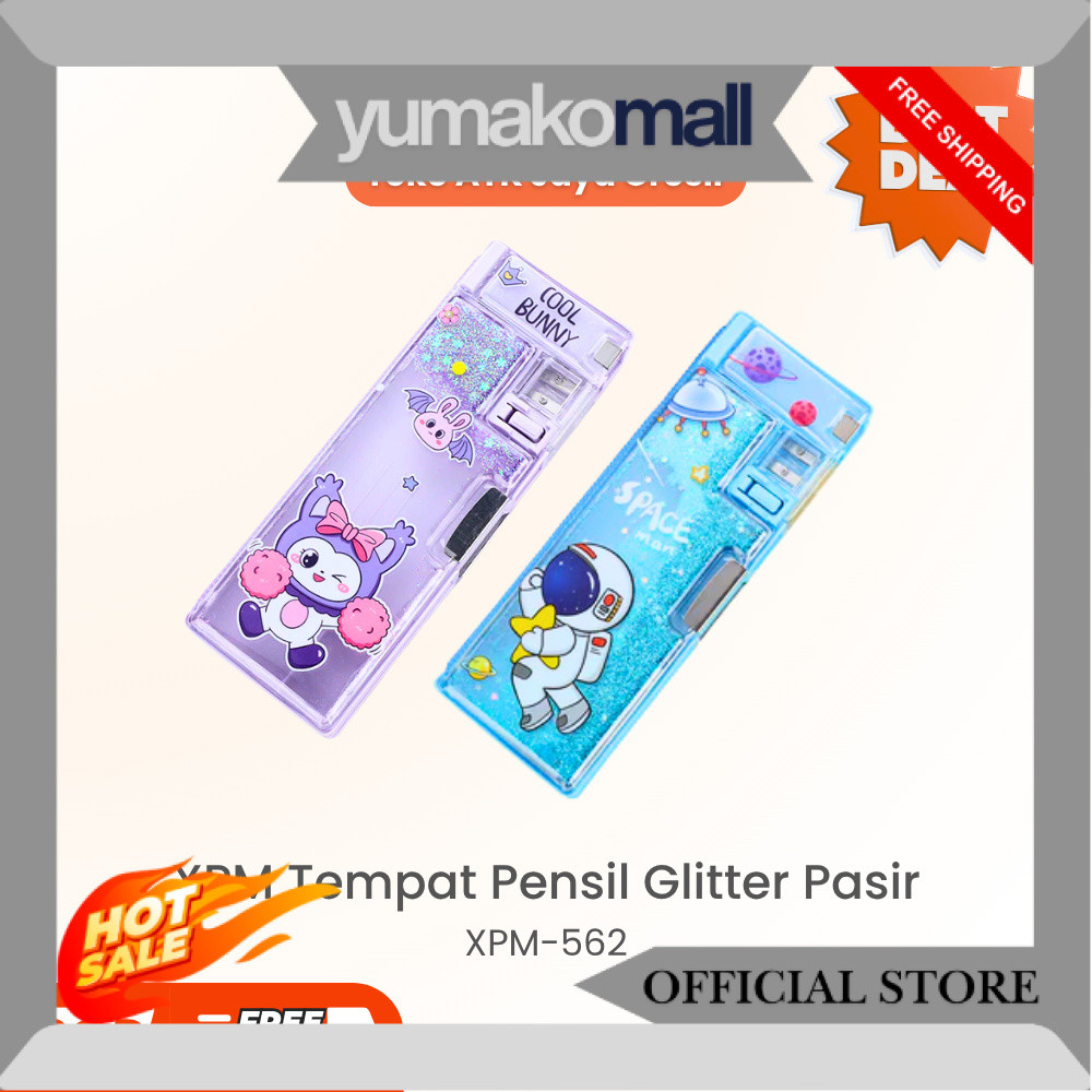 XPM Tempat Pensil Glitter Pasir XPM-562 Pencil Case Glitter IJG