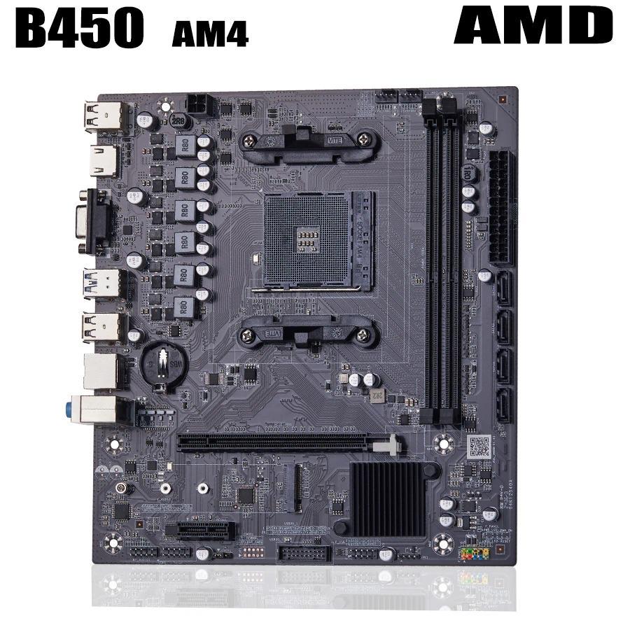 QIYIDA B450 Motherboard support DDR4 desktop RAM AM4 CPU slot NVME NGFF M.2 USB 3.0 VGA dual annel f
