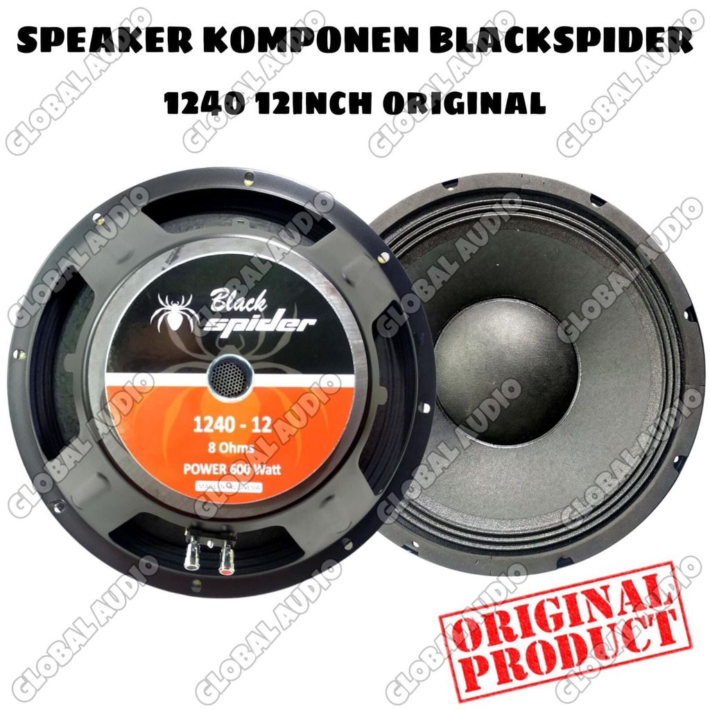 Speaker Komponen BlackSpider 1248 , 1240 , 1230 12inch 600watt Original Black spider BS 1248 , BS 12