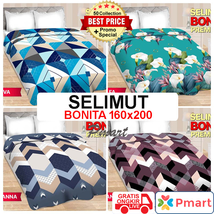 Terbaru SELIMUT BONITA 160x200  / SELIMUT BONITA PREMIER 160x200 (1000gr)