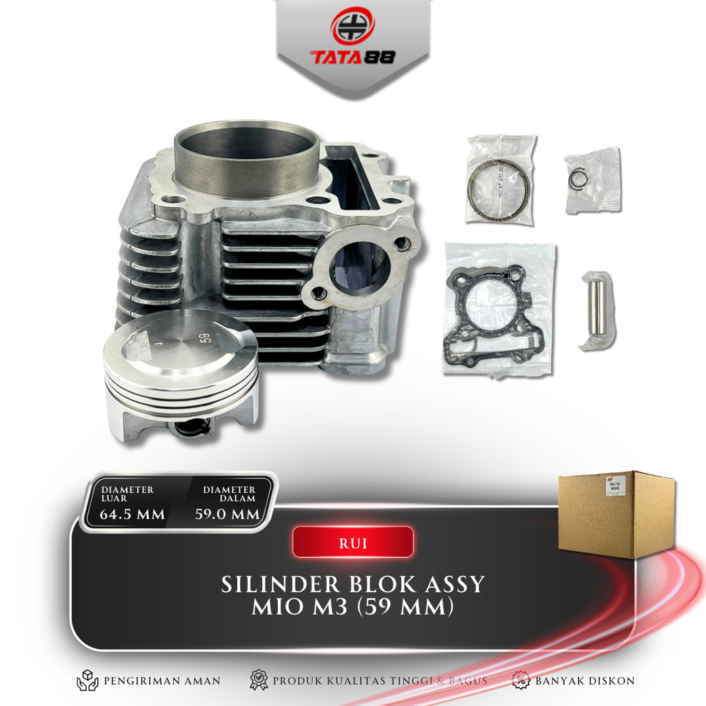 SILINDER BLOK ASSY MIO M3 59MM - CYLINDER SILINDER BLOK SEHER BORING BORE UP MIO M3 59 MM