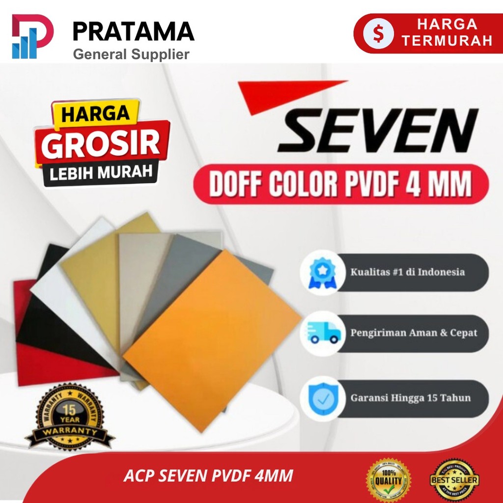 PANEL board alumunium papan ACP SEVEN pvdf 4 mm doff alloy 1100
