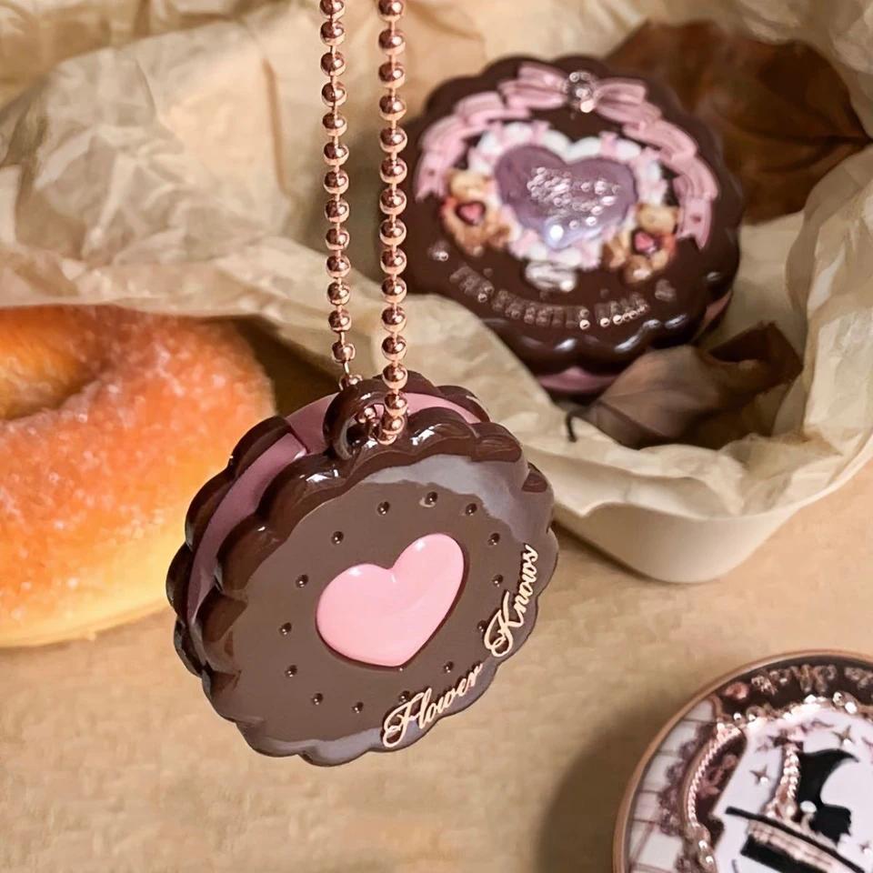 Flowerknows The Sweetie Bear MINI Perona Pipi Bubuk Monokrom Beruang Rajut Gantungan Kunci Perona Pi