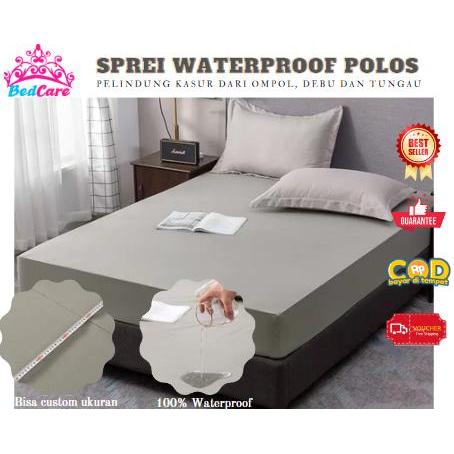 [COD] SPREI POLOS WATERPROOF BEDCARE | ALAS KASUR ANTI AIR ANTI OMPOL | SPREI MEDIS SUDUT KARET TING