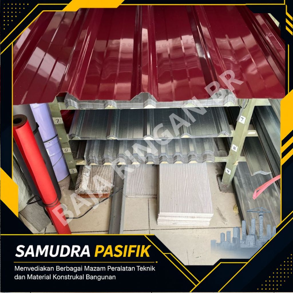 ATAP GALVALUME SPANDECK WARNA MERAH MAROON