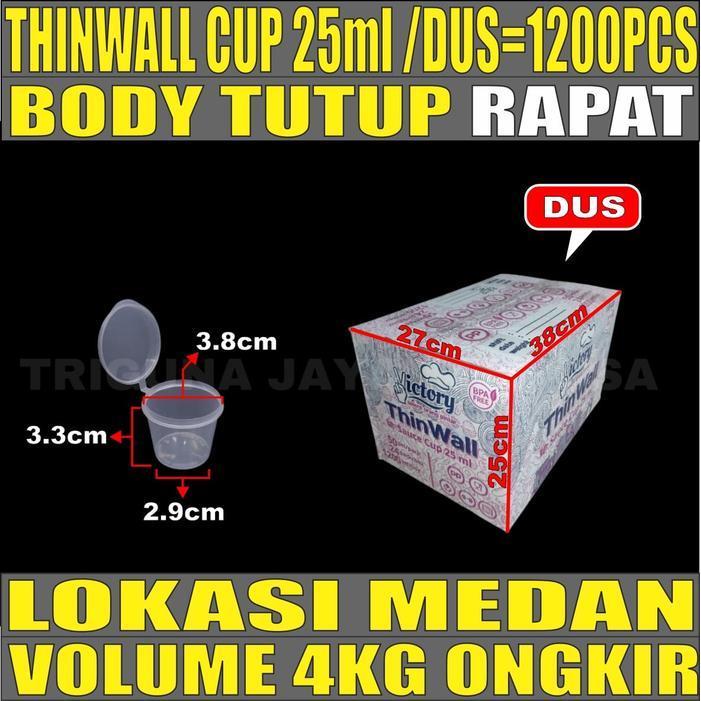 Thinwall Cup 25ml 35ml 60ml 100ml 150ml Bulat Cup Sambel Gjk Medan - Cup 25ml