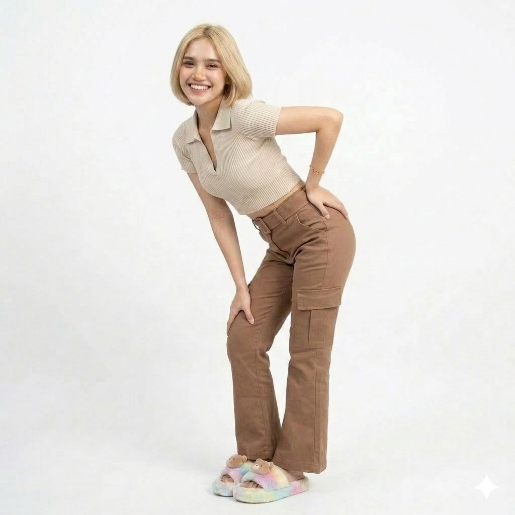 Celana Cutbray Cargo Zava - Flare Cargo Pants - Kulot Cutbray Cargo
