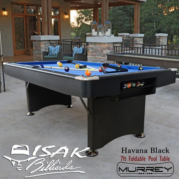 Murrey Havana 7-ft Pool Table - Meja Billiard Biliar Bilyar ISAK Hitam Lipat 7 Kaki dengan Bola Besa