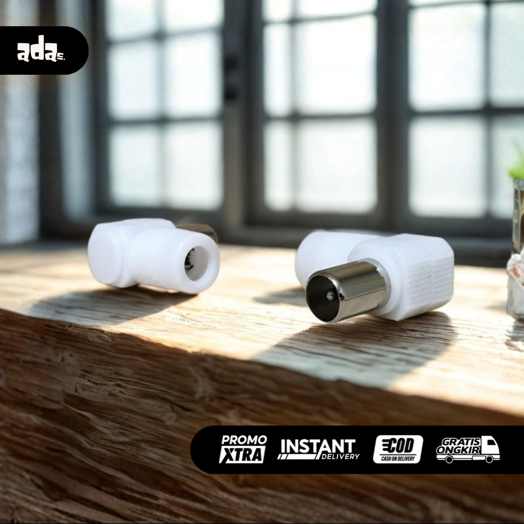 Jack Antena TV Male Model L Siku Konektor Colokan STB TV Digital