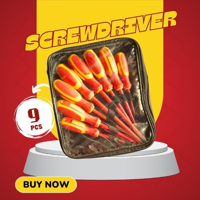 Obeng Listrik Set  Insulation Screwdriver Test pen set