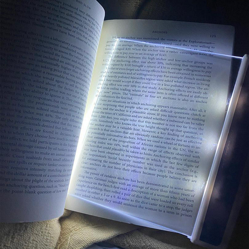 

LED Book Light Eye Caring Flat Plate Panel Bookmark Light Portable Study Tools Night Vision Reang Lighting For Car Travel Bed