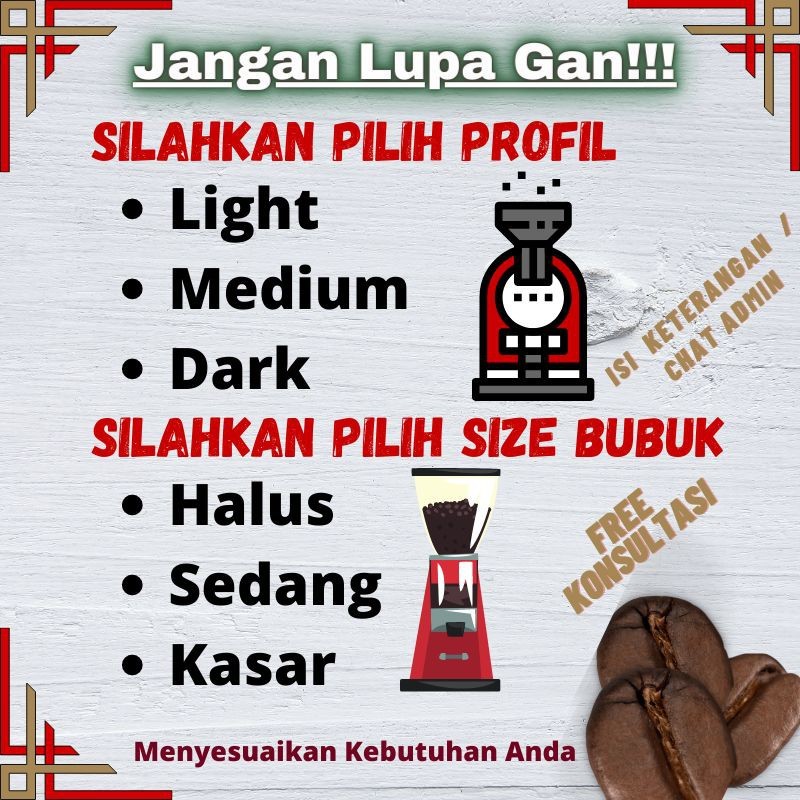 

JAMIN MURAH !!!Kopi Arabica Nusantara 500gr Arabika Gayo Arabika Toraja Arabika Flores Arabika Semeru Arabika Ijen(BISA LANGSUNG ORDER)