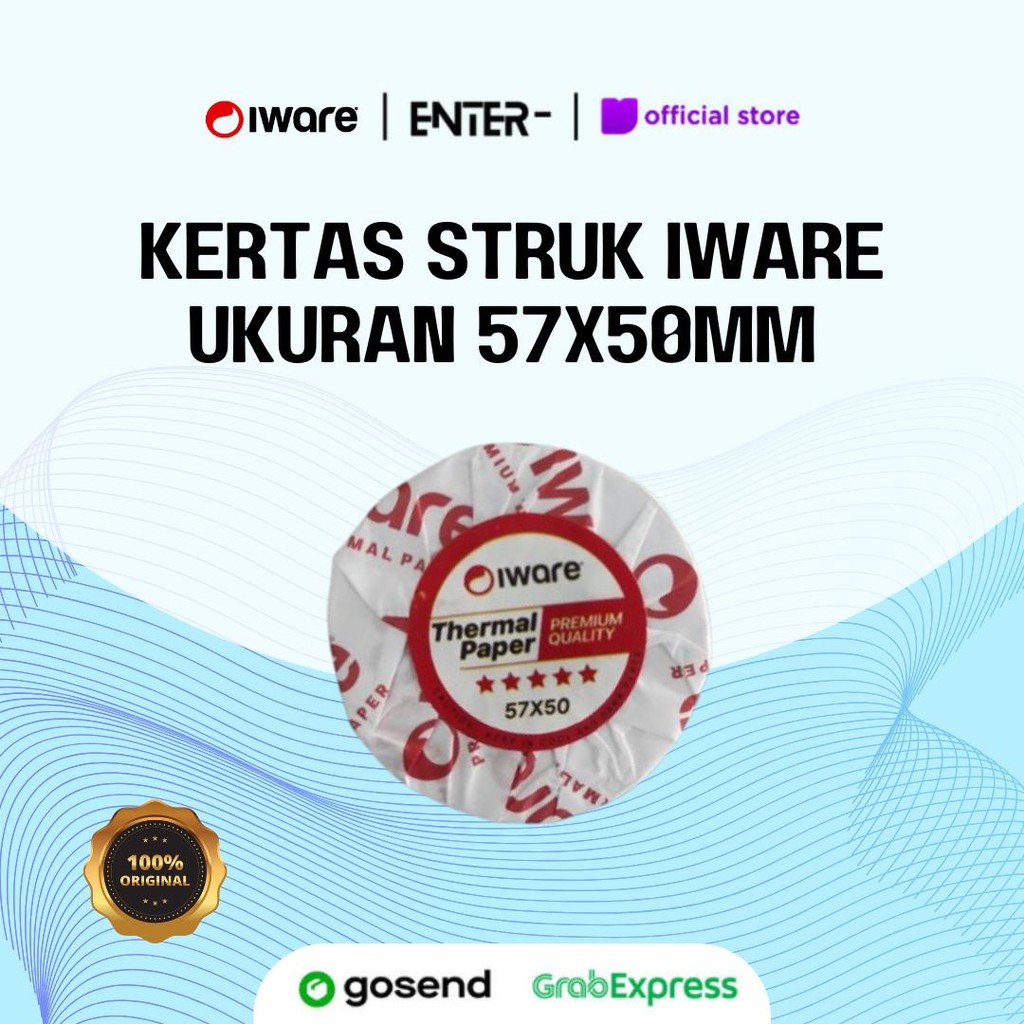 

Kertas Struk Thermal Iware Ukuran 57x50mm per pc