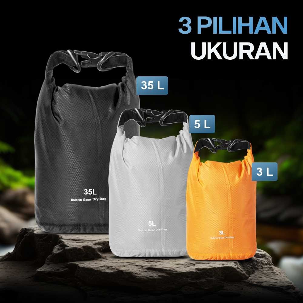 Dry Bag Tas Outdoor Anti Air Waterproof Storage Bag Drybag 3L 5L 35L