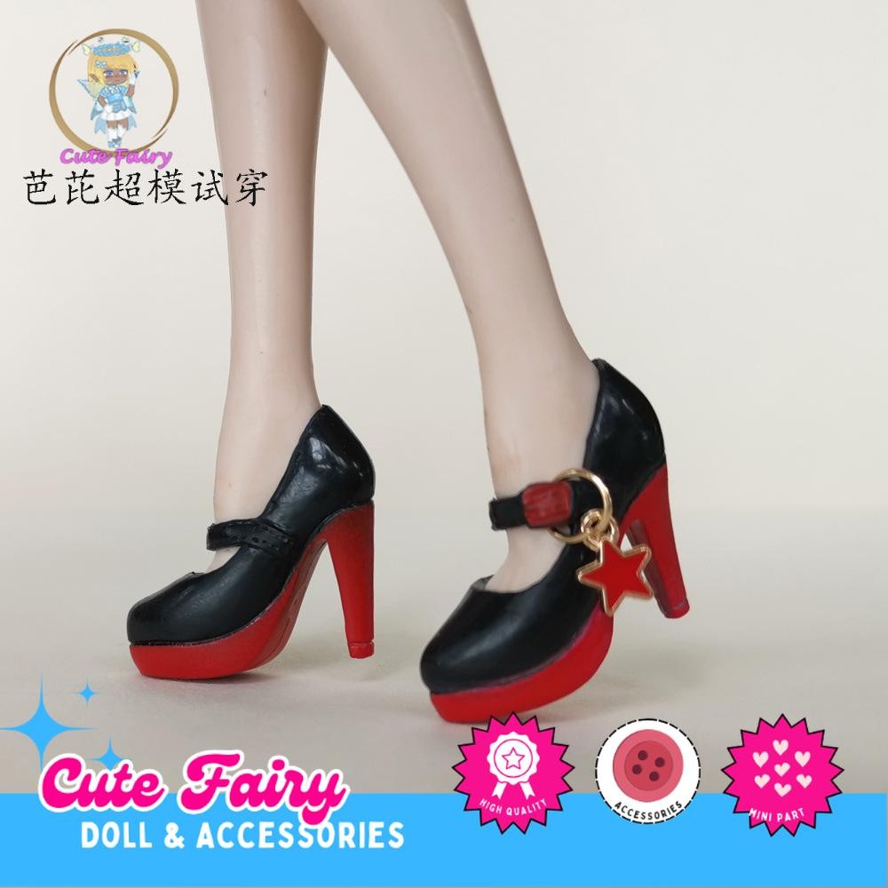 Sepatu High heels Super Model Boneka Blythe Licca Momoko doll shoes BJD Doll 30cm Aksesoris Boneka D