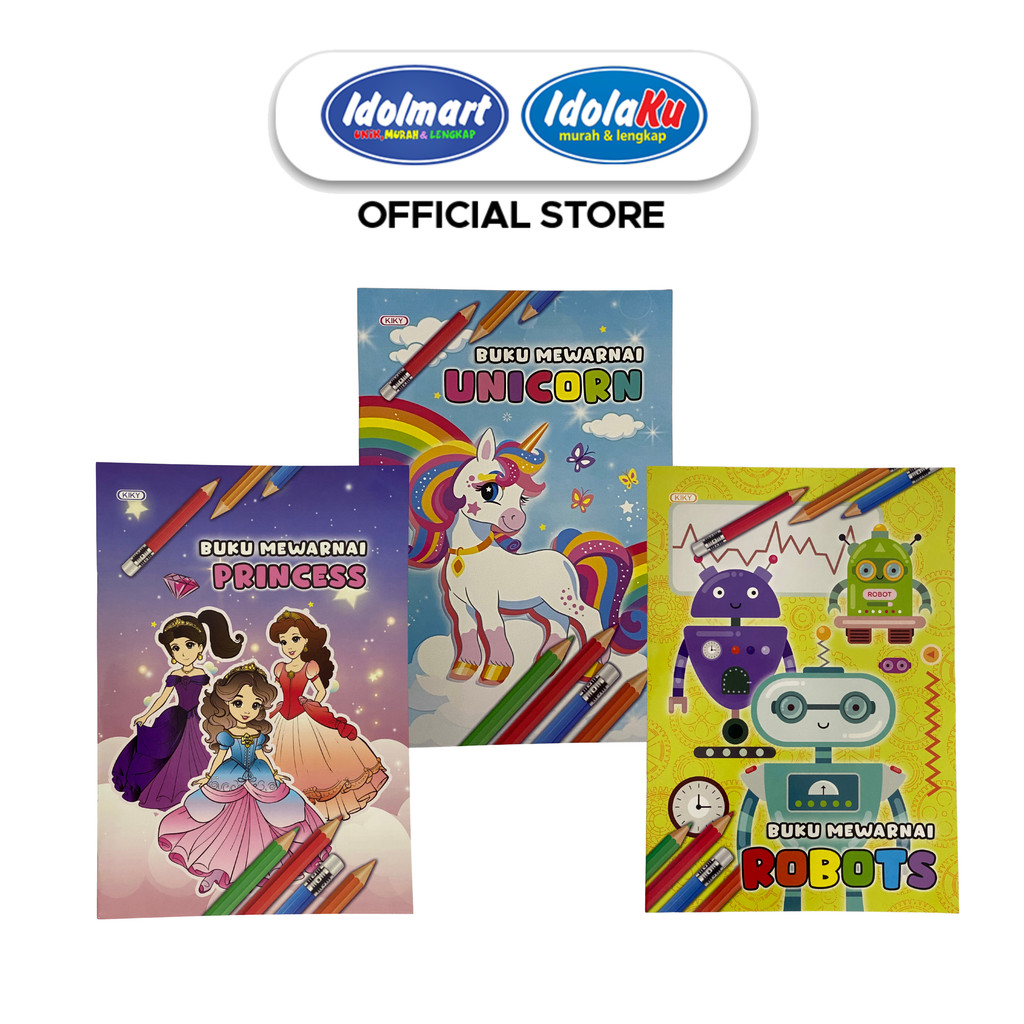 

IDOLMART Buku Kiky Mewarnai Anak Karakter Aktivitas Kreatif Edukatif - Surabaya