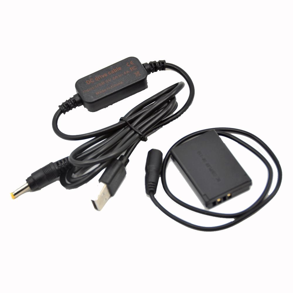Power Bank Charger 5V USB Cable+DR-110 DC Coupler NB-13L NB13L Dummy Battery for Canon SX620HS SX720