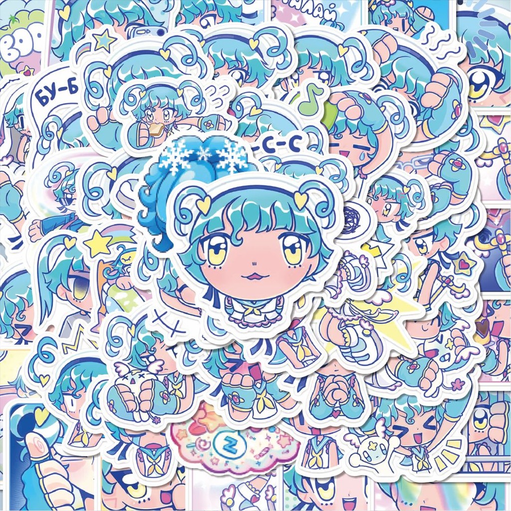 

100PCS Lucu Stiker Kartun Funny Cuty Numico Stiker Aesthetic Stiker Anti Air Stikers Berperekat Waterproof sticker decal buat Motor Helm Buku Journal Koper Casing HP Laptop Botol Minum Hadiah anak
