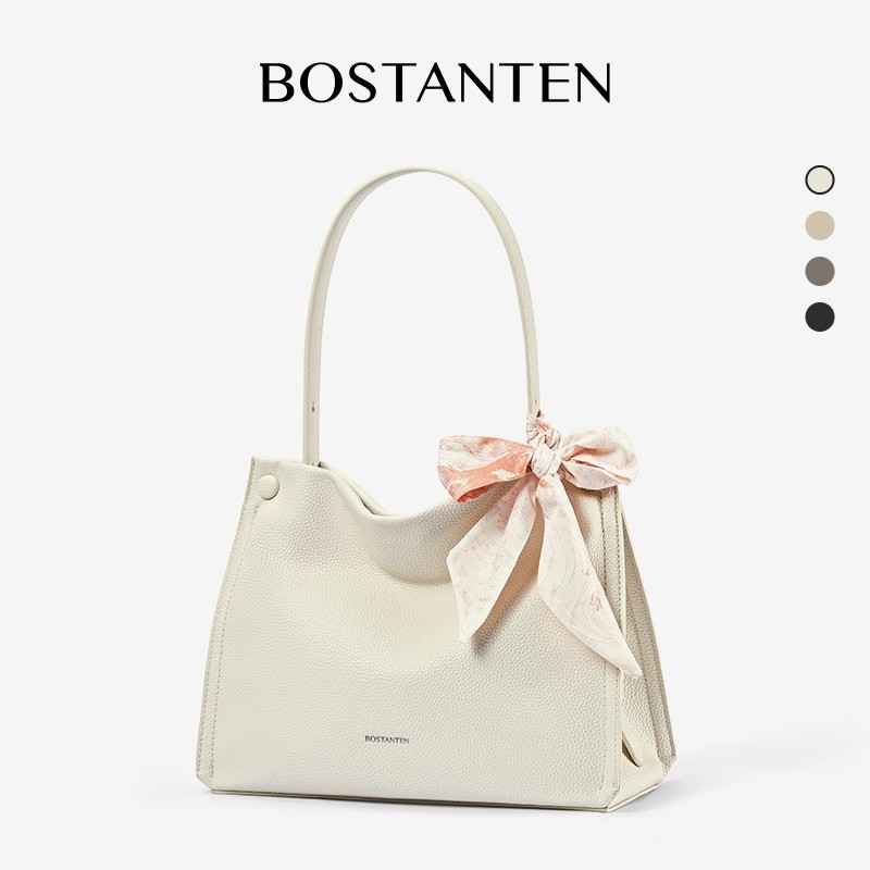 CF45RS [New Arrival-Jolly bag] BOSTANTEN Totebag Wanita Kulit Medium Motif Monogram Tas Bahu Kuliah 