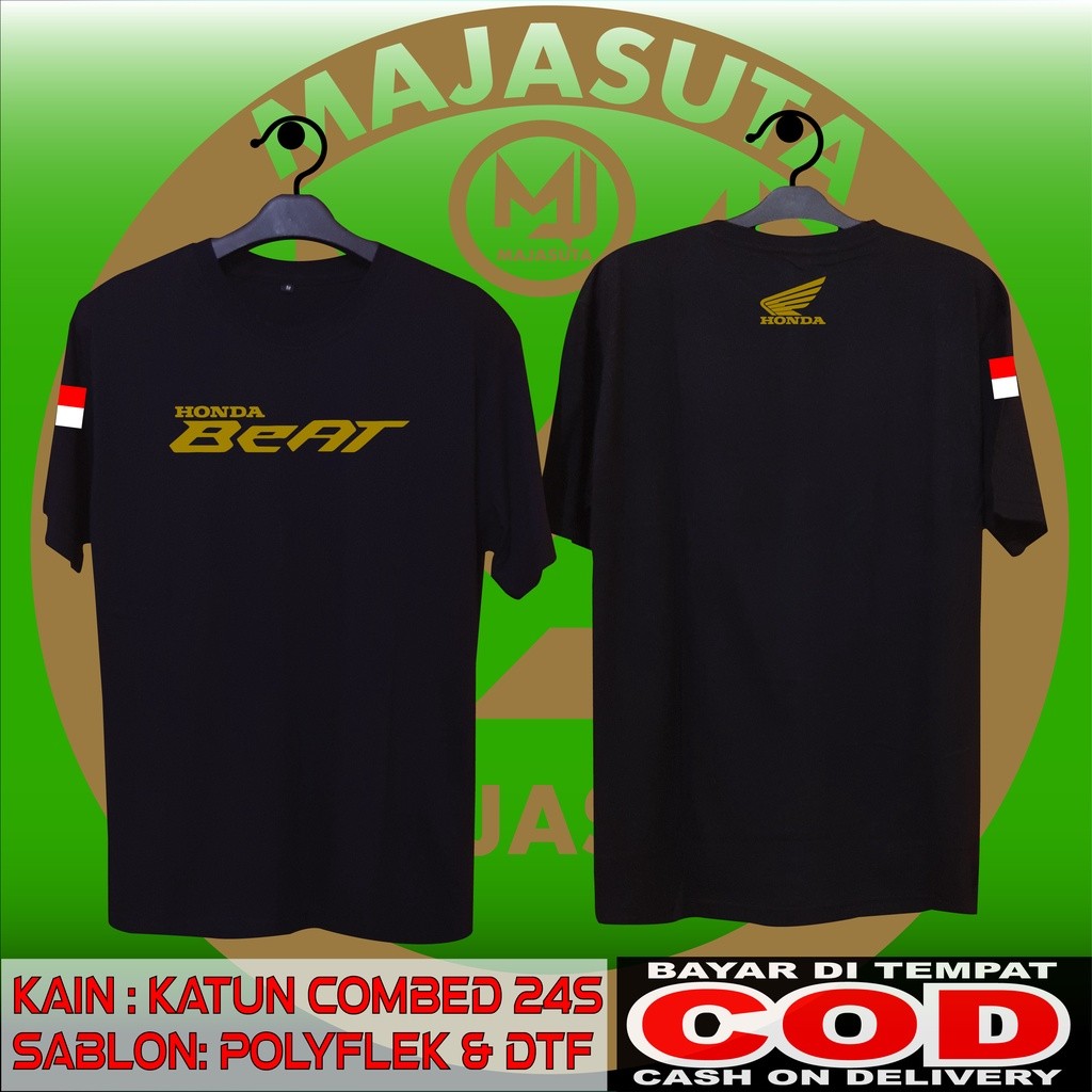 D&G CLOTHES BAJU KAOS HONDA BEAT SABLON GOLD KATUN COMBED 30S TEBAL//BISA COD//KAOS KOMUNITAS//KAOS 