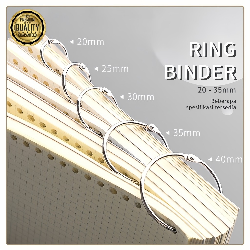 

Ring Binder Aesthetic 25-35mm Binder Loose Leaf Rak Buku Buka Tutup Binder Lucu Aesthetic