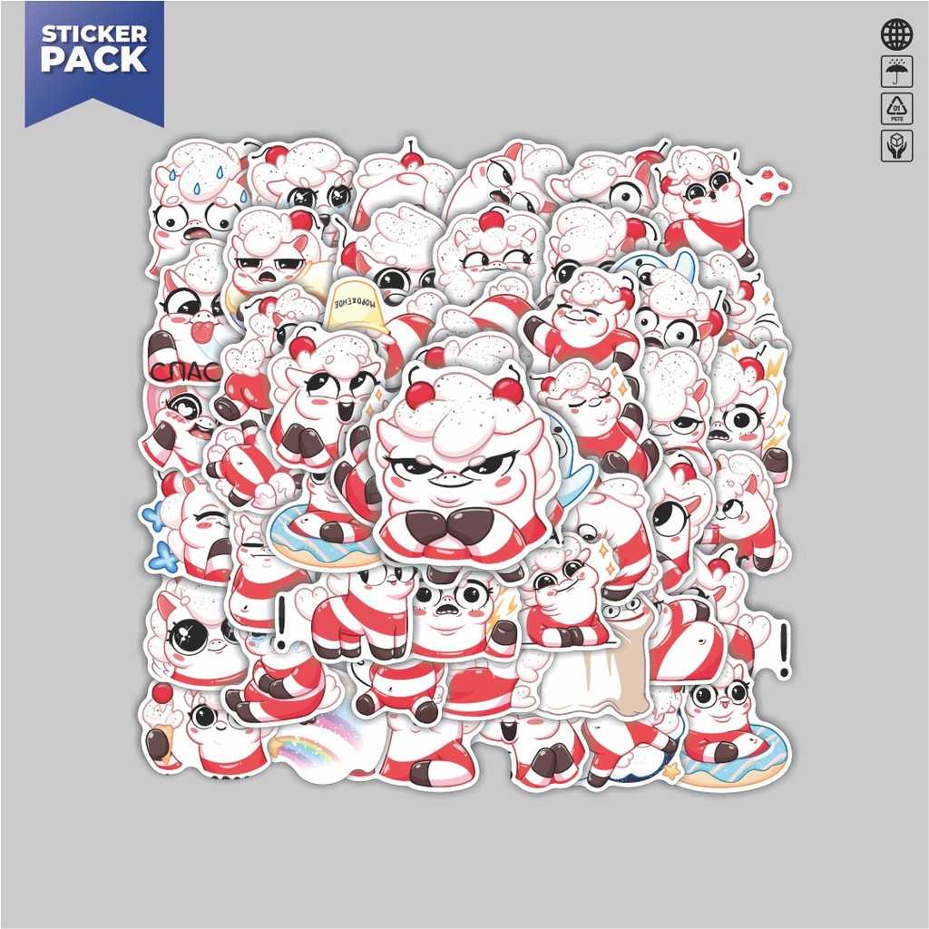 

[100PCS]Stiker Pack Stiker Cherry IC Unicorn Cute Aesthetic Vinyl Anti Air Dekorasi Sticker Laptop Buku Journal Koper Helm Casing HP Gitar Helm Skateboard