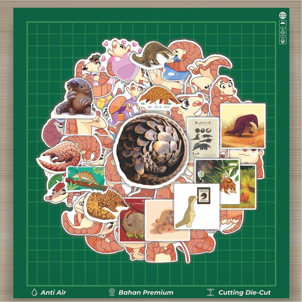 

Stiker Cutting Pack Stiker Animal Cute Pangolin Isi 100Pcs Series Aesthetic Lucu Keren Untuk Koper Bahan Vynil