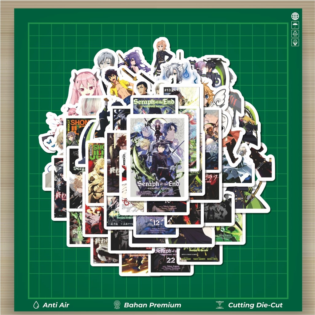 

Stiker Cutting Pack Stiker Anime Seraph of the End Char Mix 4 Isi 100Pcs Series Aesthetic Lucu Keren Untuk Koper Bahan Vynil