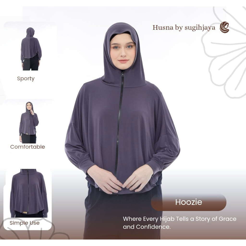 Hijab Hoodie Husna Hijab Jersey Premium Dewasa Instan Original Husna By Sugih Jaya