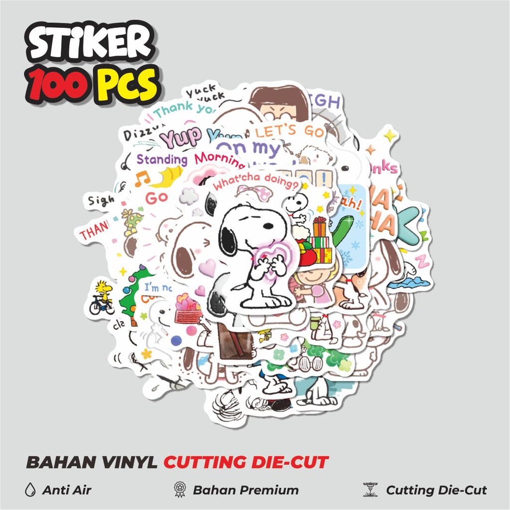 

Terbaru! 50 pcs Stiker Kartun Snoopy V13 Dekorasi Lucu Kreatif untuk Notebook, Skateboard, HP
