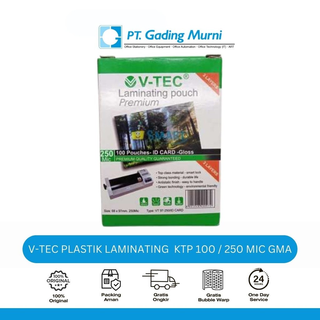 

V-TEC PLASTIK LAMINATING KTP 100 / 250 MIC GMA