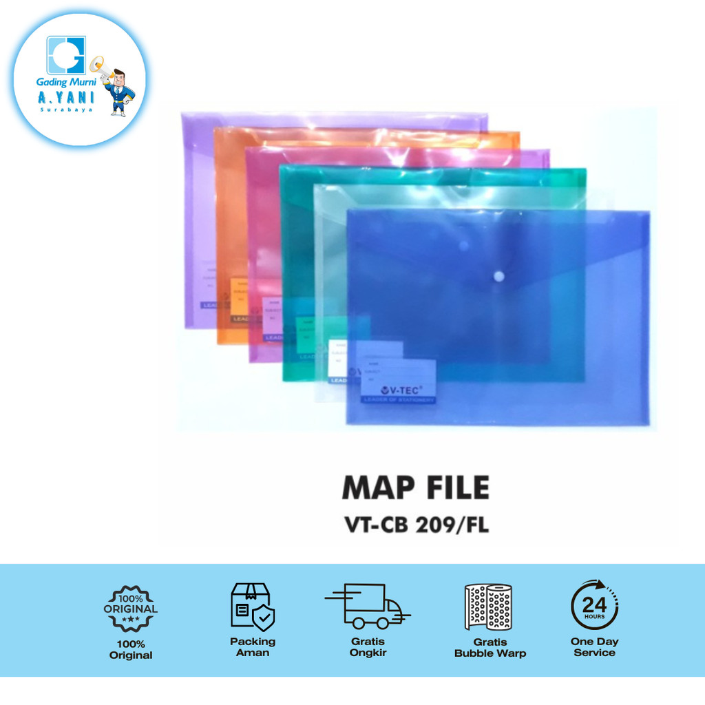 

MAP FILEV-TEC CB 209 MIX WARNA TRANSPARANT PCS
