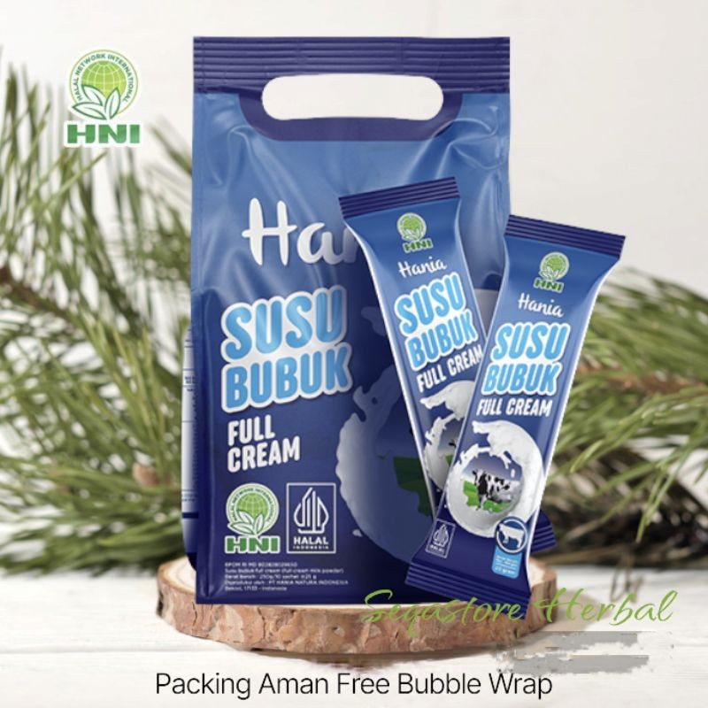

Hania Susu Bubuk Full Cream • Susu Sapi • Isi 10 Sachet • HNI HPAI • Menambah lemak badan • Sumber Protein • Baik untuk anak dan dewasa