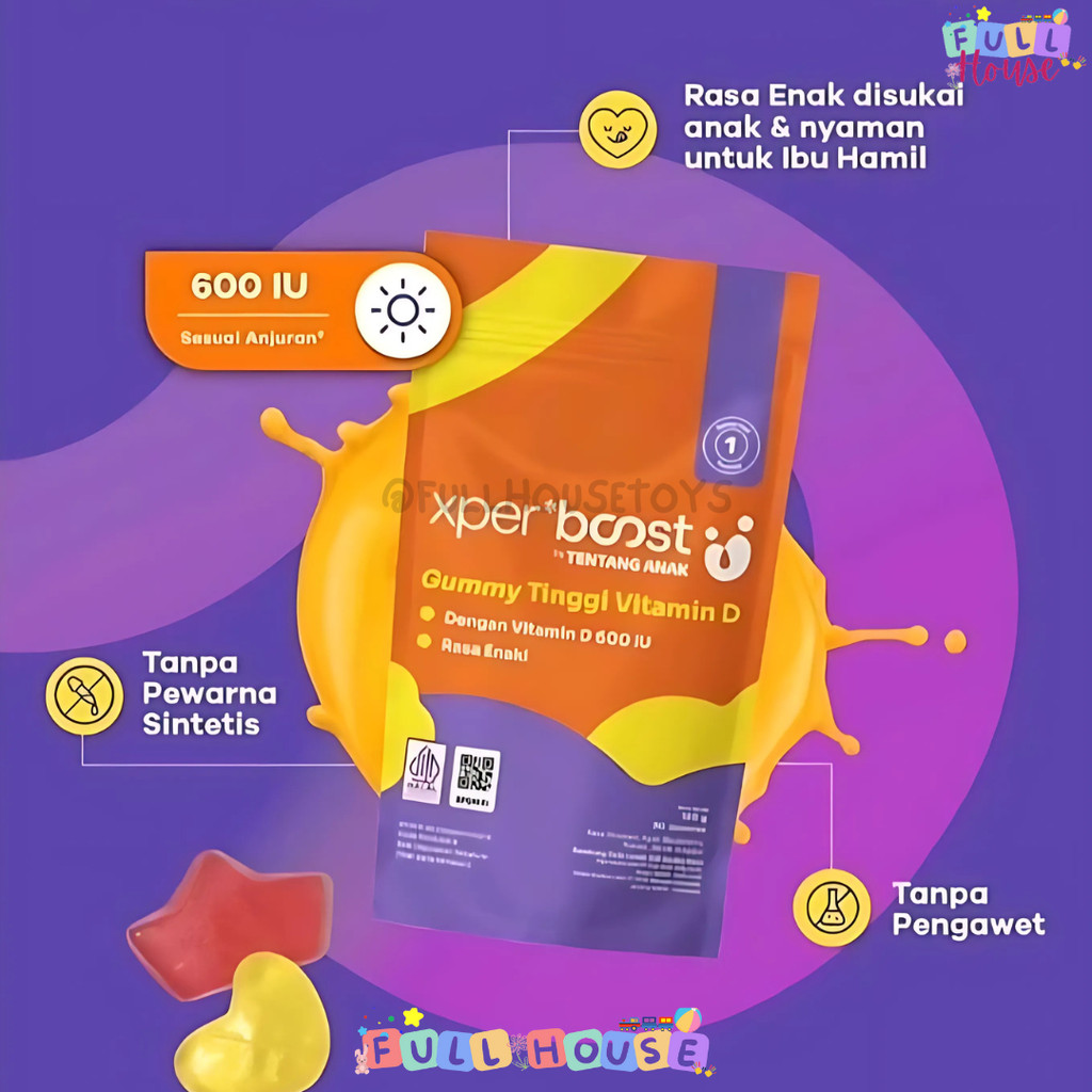 Expert Boost | Gummy Vitamin D 600 IU Anak dan Dewasa | Boost Imunitas & Pertumbuhan / Expert Boost 