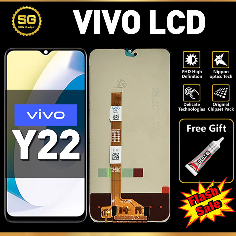ORI LCD FOR VIVO Y22 Original Fullset Asli For LCD hp VIVO Y22 Glass Touch Screen Digitizer