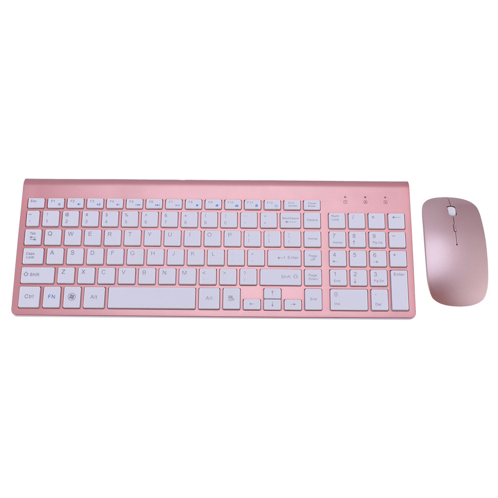 2pcs Wireless Combo 2.4Ghz Full Size Office Computer Mouse Keyboard Set Thin Silent For Home Workpla